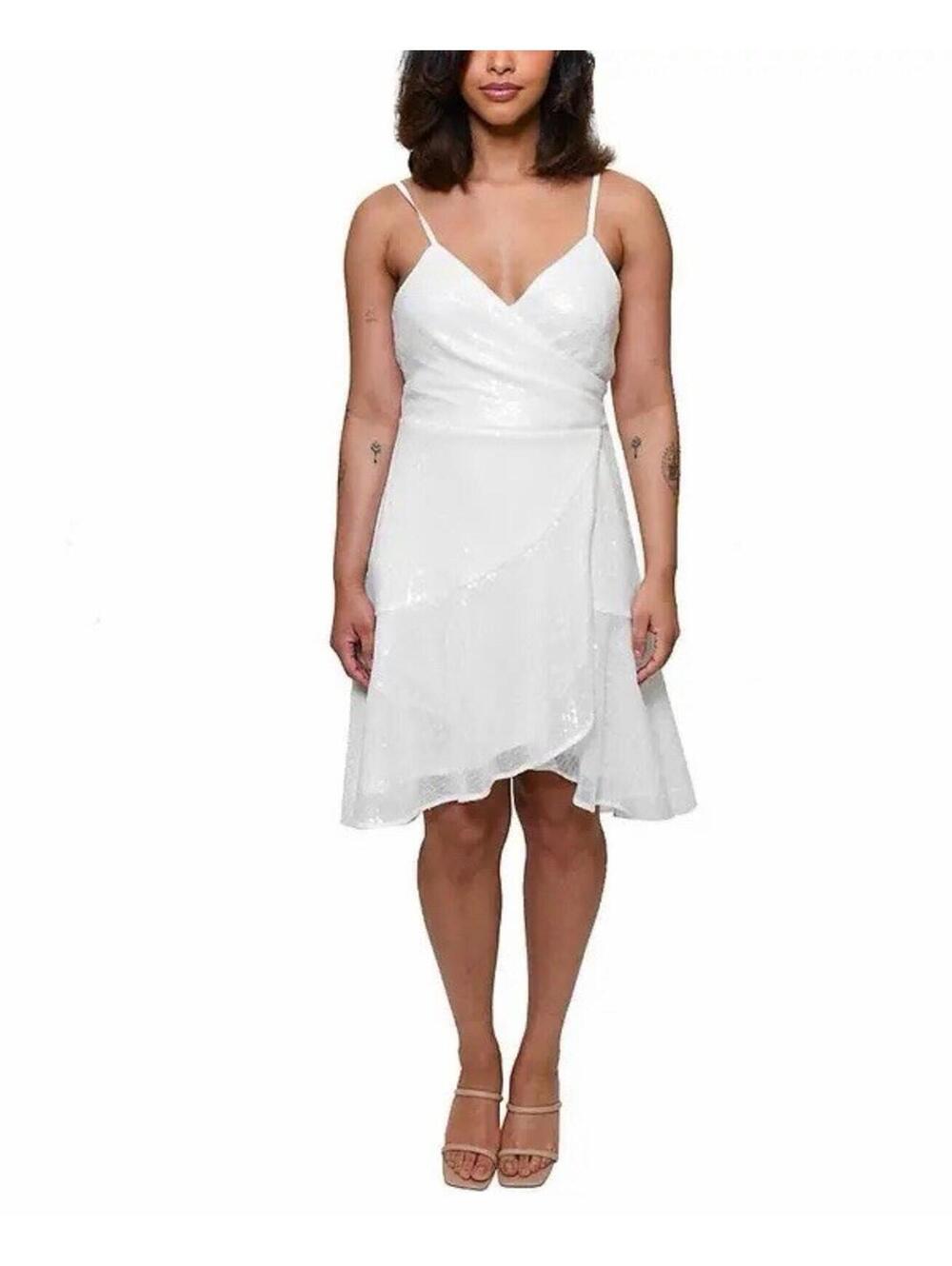 Hutch Zina White Sequin Dress NWT $297 Bridal Era Sz S